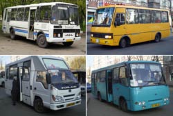 На фото те автобусы, в которых, по словам Кургаева, можно ездить по 75 копеек. Это «Forland», «Богдан», «ПАЗ» и «Эталон». В этих автобусах могут бесплатно ездить “льготники”.
