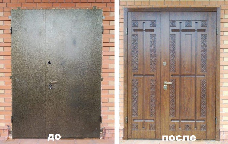 Обшивка дверей. Реставрация дверей