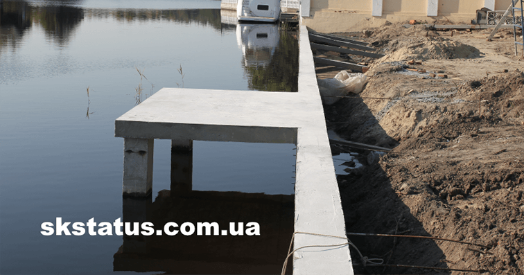 укрепление берега бетоном