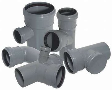 Пластиковые канализационные трубы, хомуты и фитинги для полипропиленовых труб
