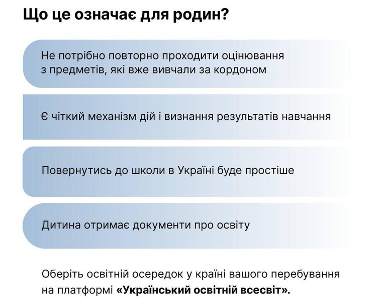 МОН дозволило українським школам визнавати навчання в інших країнах