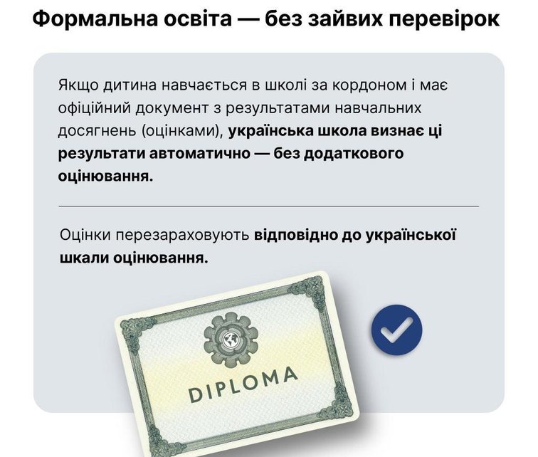 МОН дозволило українським школам визнавати навчання в інших країнах